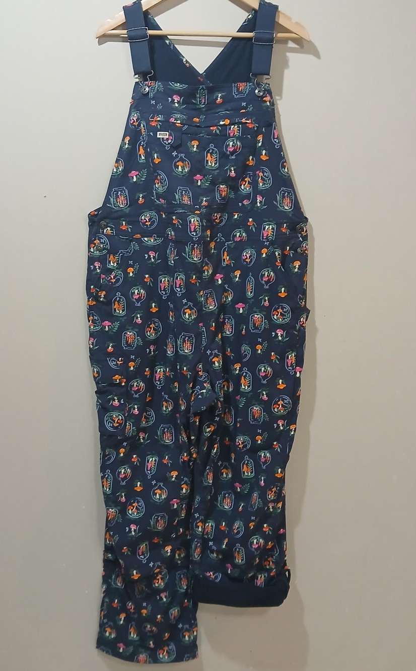 DULUTH TRADING Heirloom Gardening Lined Bib Overalls L 31 Mushroom Terranium